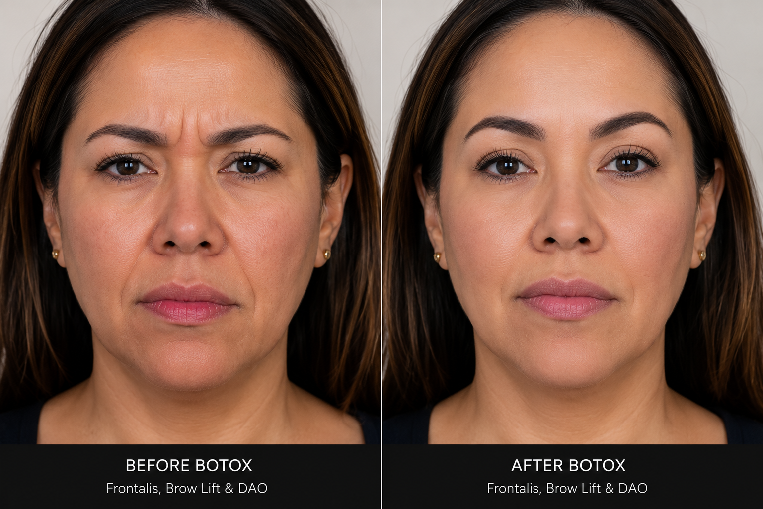 frown lines before and after