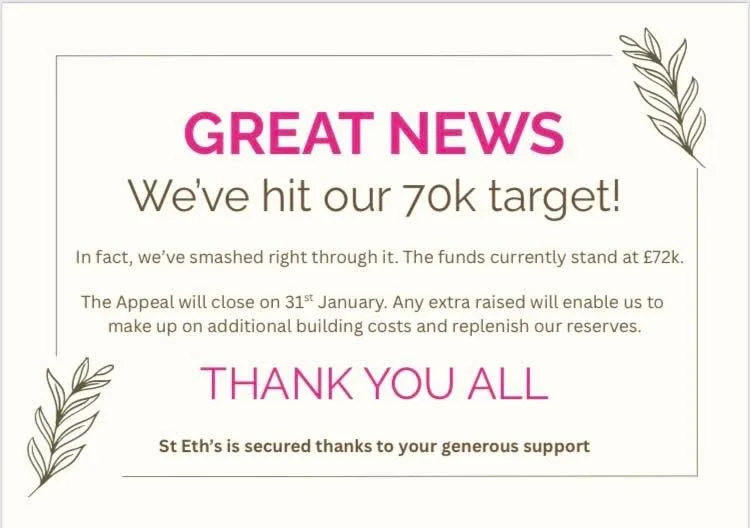 St Ethelwold’s Appeal - Thank you all, we made it! 