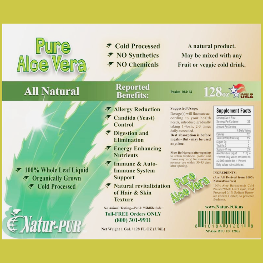 Aloe Vera Crystals & Aloe Vera Juice  Natur-Pur Organics
