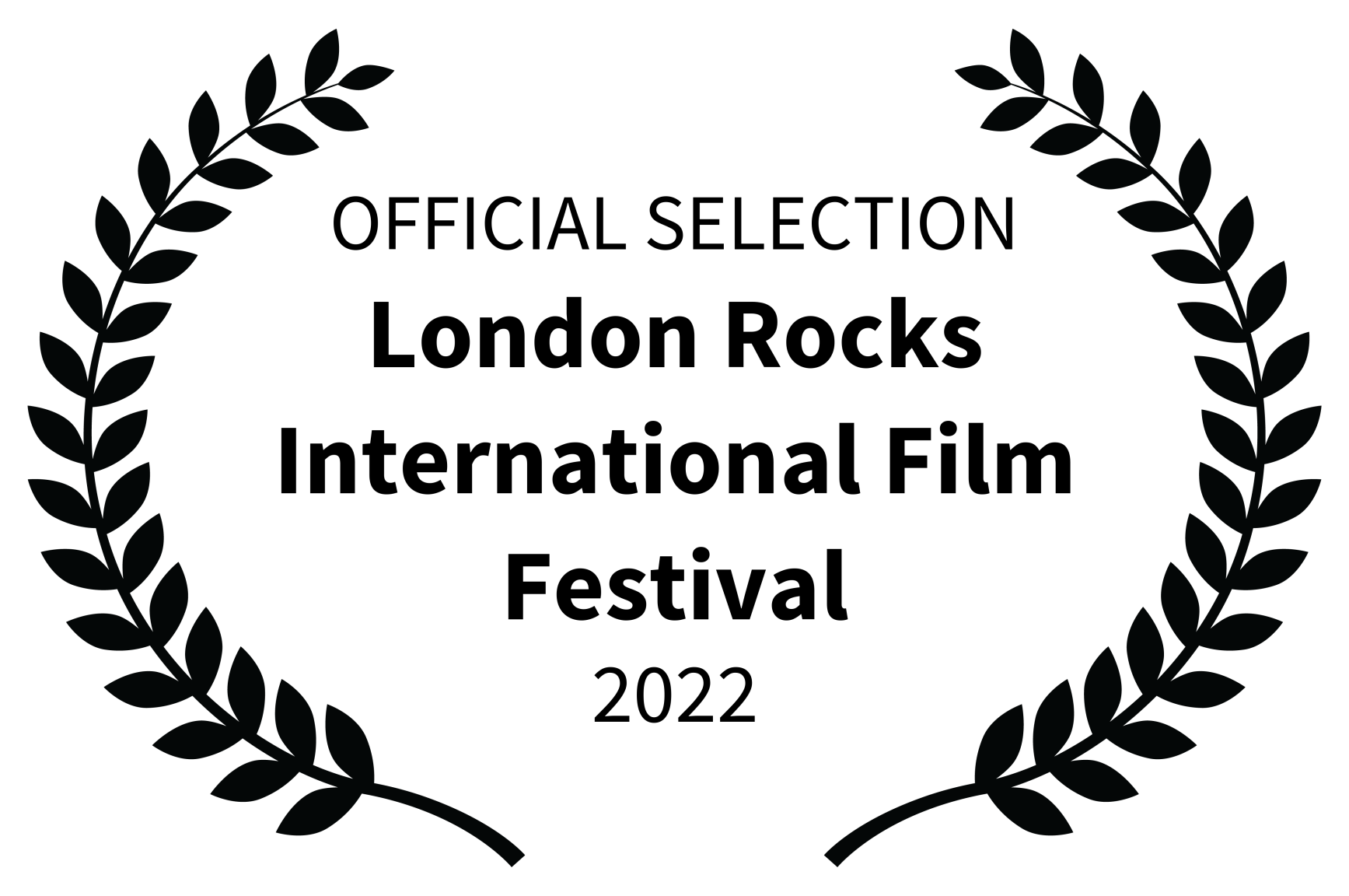 Dark laurel wreath silhouette on a black background