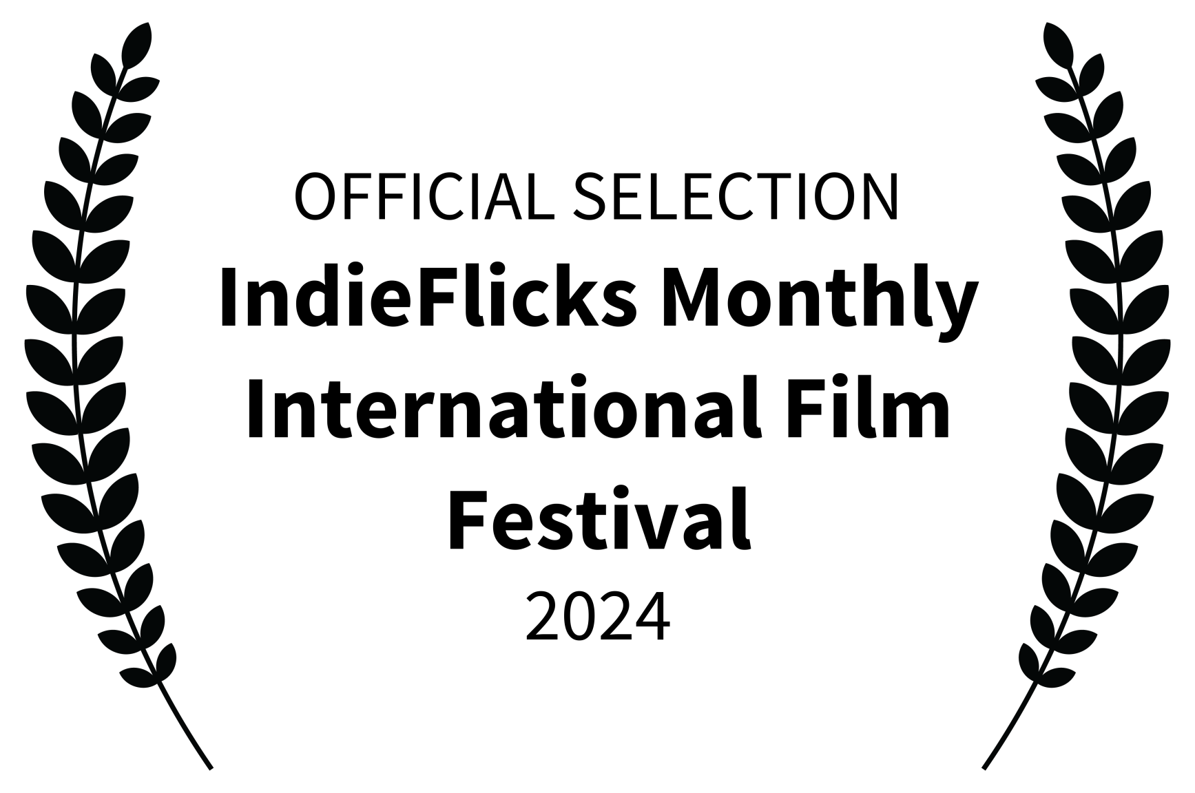 Dark laurel wreath branches framing an empty black center