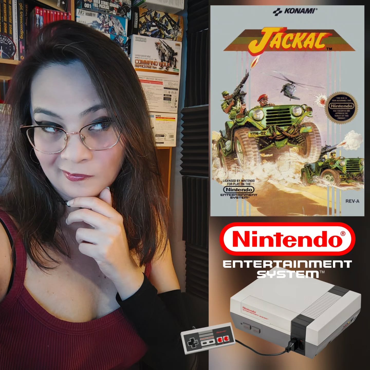 No huge review this time since I managed to finish this in one sitting, as in the nature of arcade ports.

Jackal is a port of an arcade game of the same name. It's a vertical scrolling run and gun shooter that can be played with up to two players.
Y