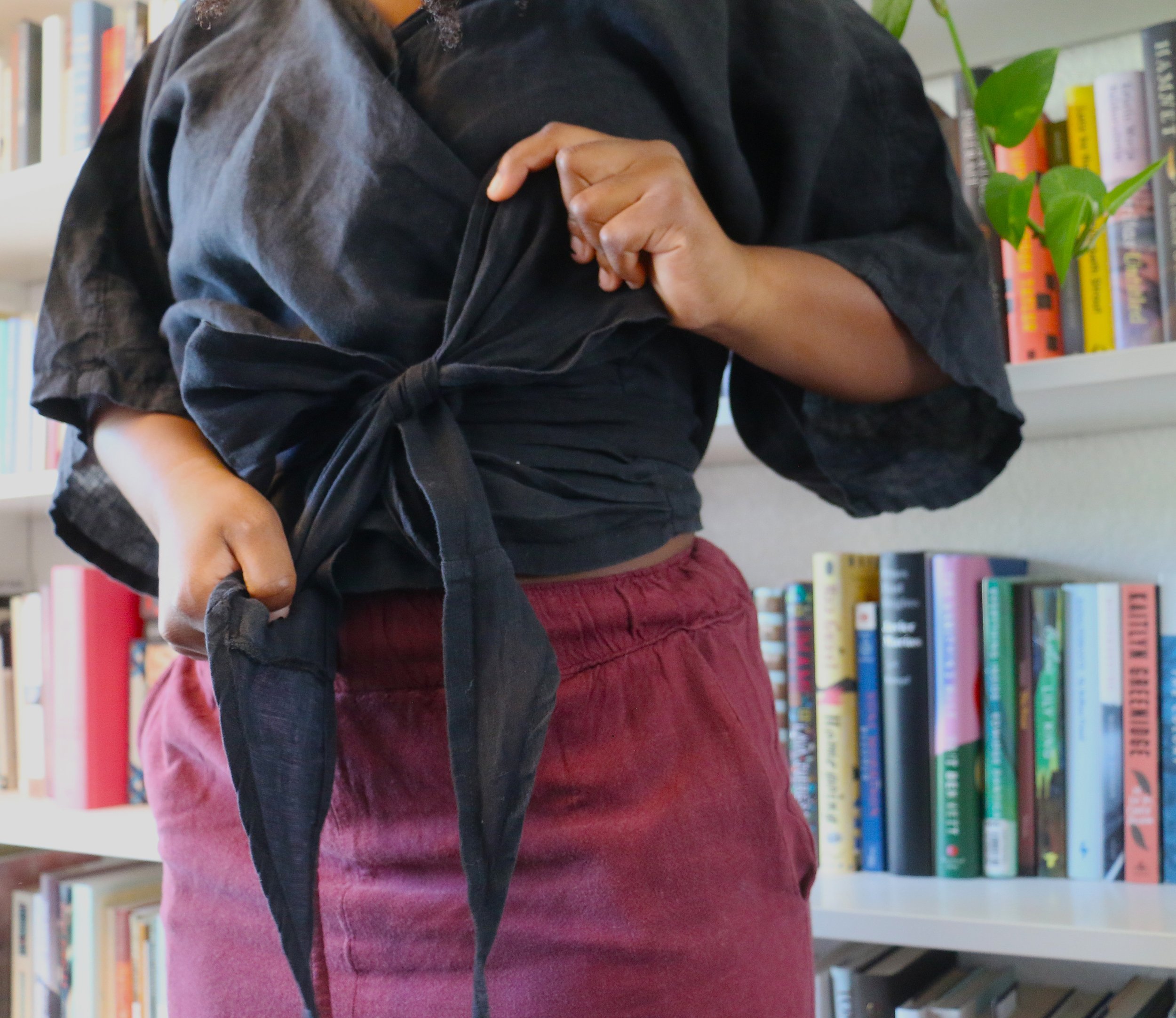 Black Kimono top
