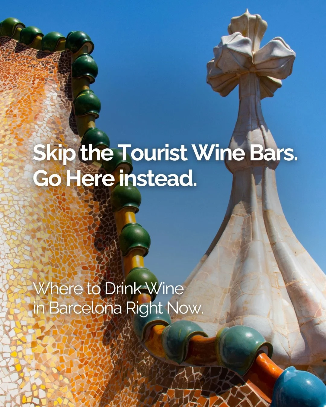 If you actually want to drink well in Barcelona, start here. 🍷🇪🇸

The city&rsquo;s wine scene is evolving fast, but these three spots represent the absolute best of the old, the new, and the iconic.

Monv&iacute;nic: The high-fidelity wine temple.