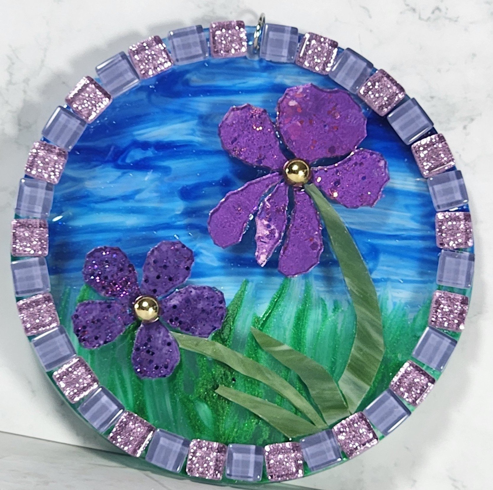 Florals and Fireflies #4 - suncatcher