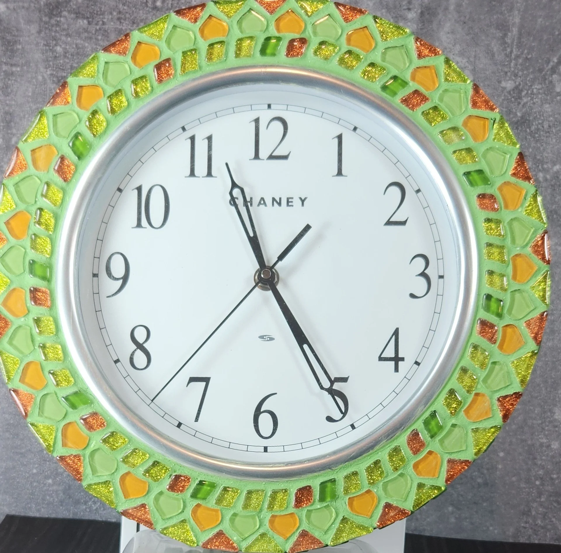 "Groovy Green Minutes" Clock