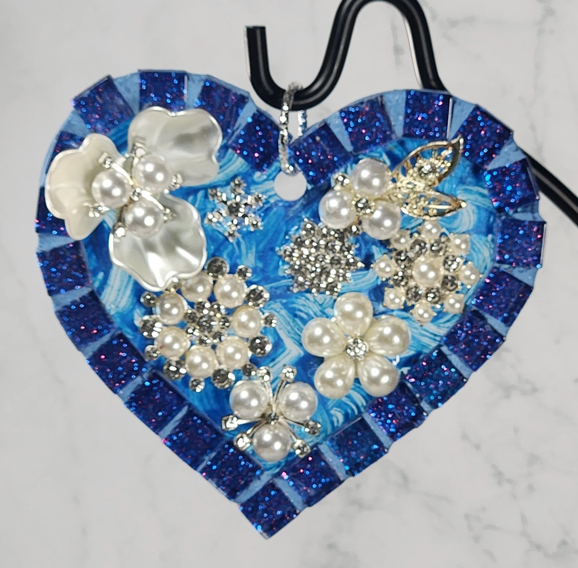 "Luminous Hearts #1" suncatcher