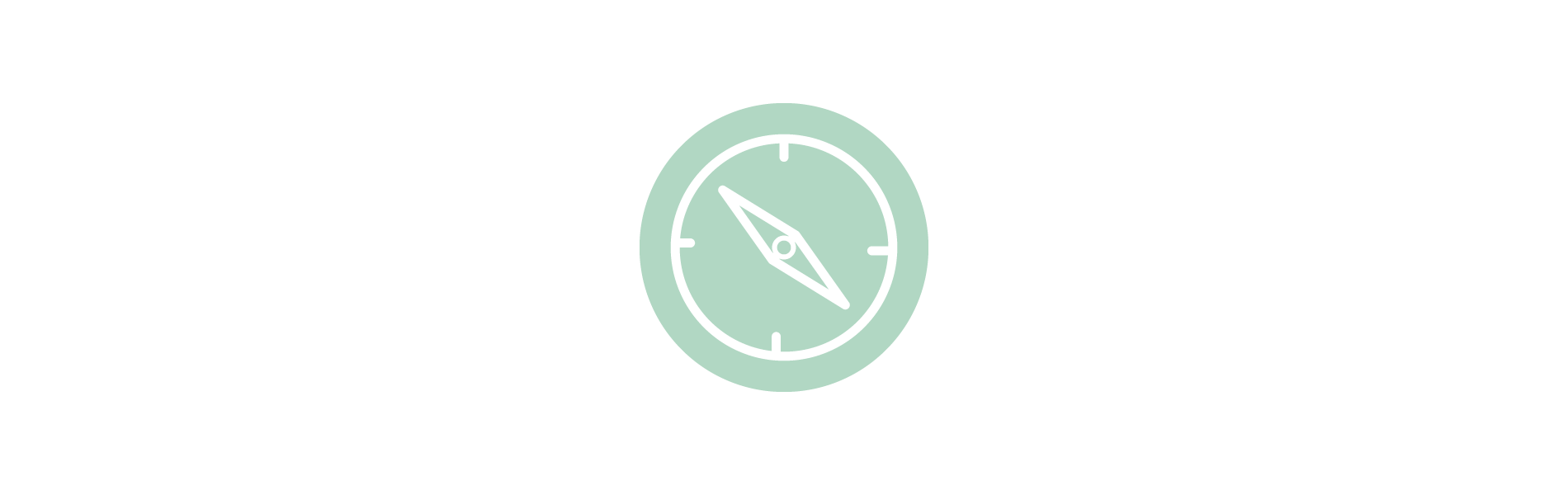 A compass showing a north-west direction.