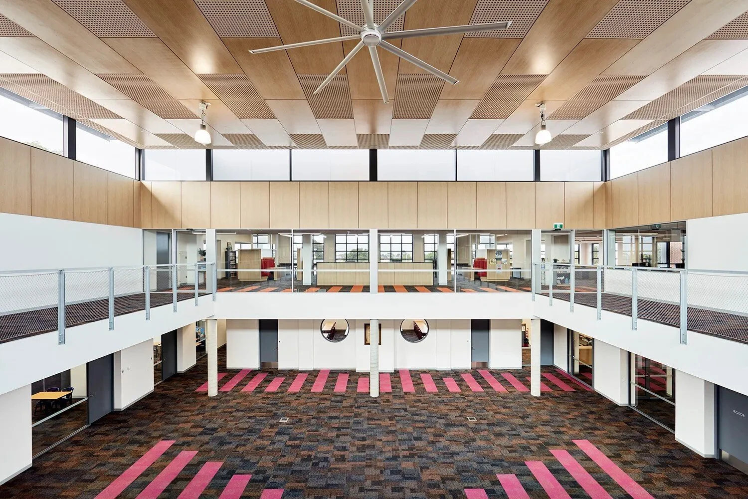 Geelong architecture, Surfcoast architecture, Melbourne architecture, education architecture, school design, regional architecture, interior design, Geelong High School, retrofit, double-height atrium, internal atrium, open plan.