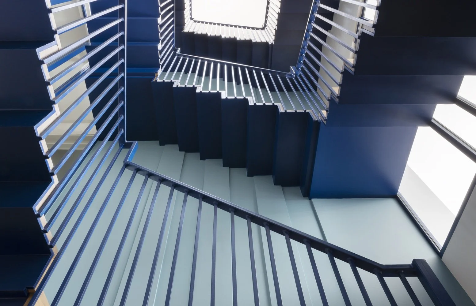 Geelong architecture, Surfcoast architecture, Melbourne architecture, London architecture, regional architecture, residential architecture, house design, steel staircase, cantilevered staircase, color blocking, colour blocking, structural steel stair