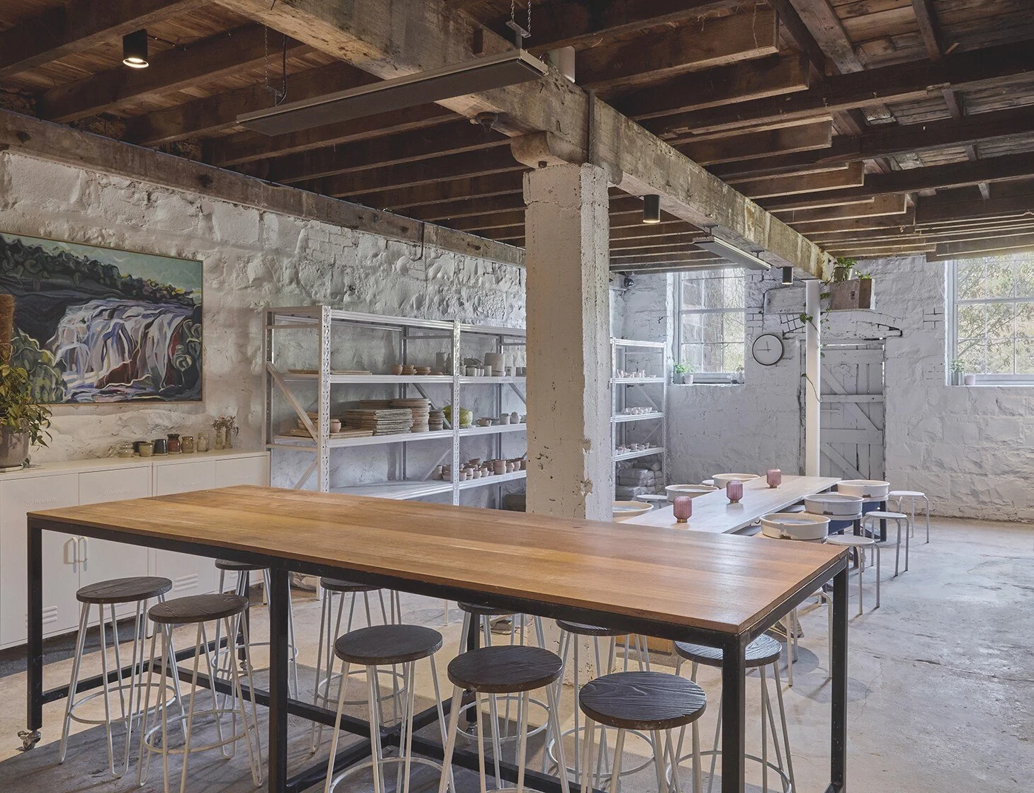 Geelong architecture, Surfcoast architecture, Melbourne architecture, commercial architecture, pottery studio, ceramic studio design, retail design, regional architecture, interior design, heritage listed, heritage architecture, Fyansford Paper Mills