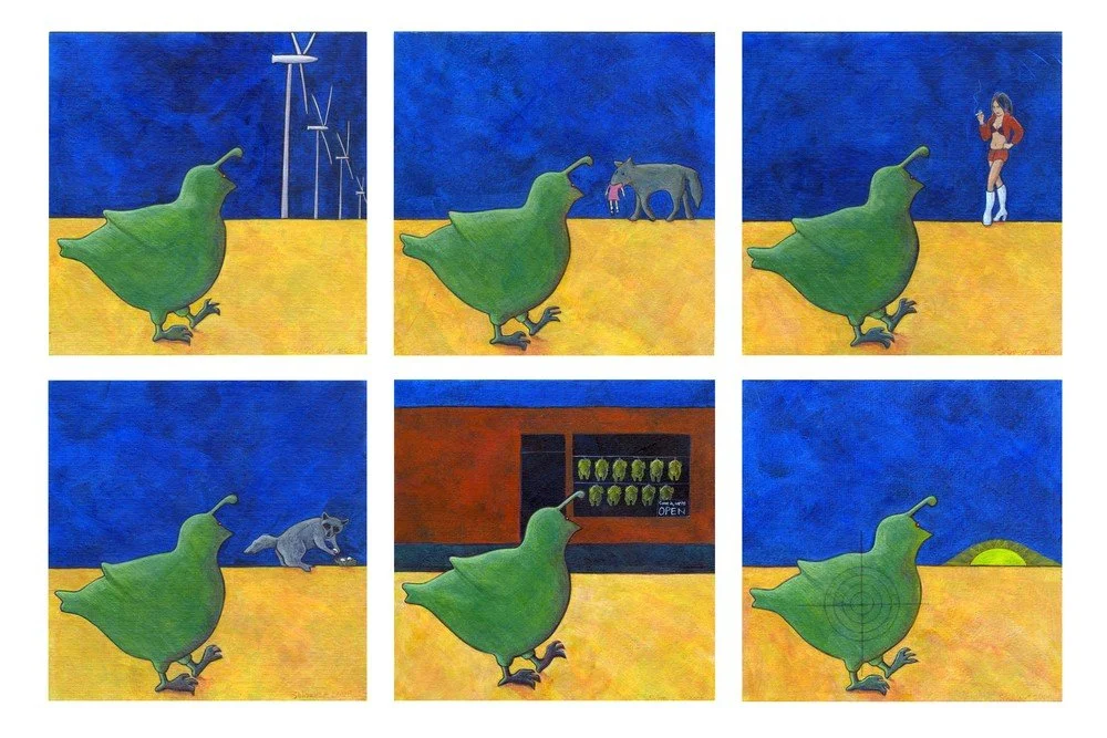 Quail's Nighttime Stroll