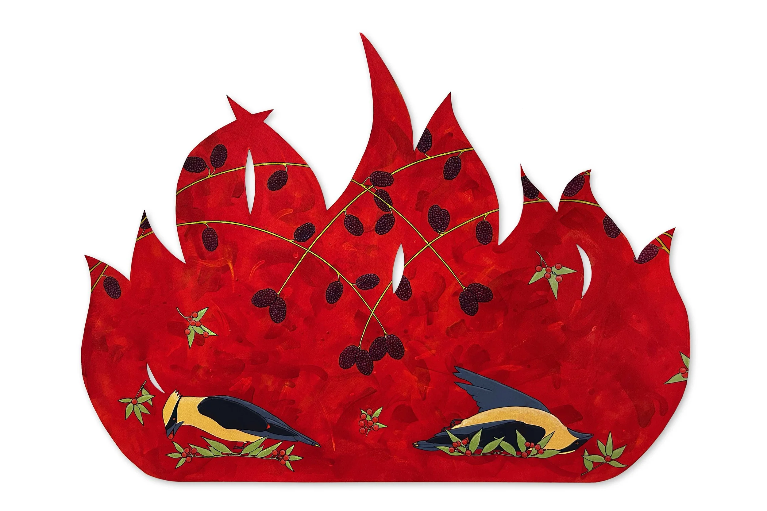 Waxwings and Their Tempters