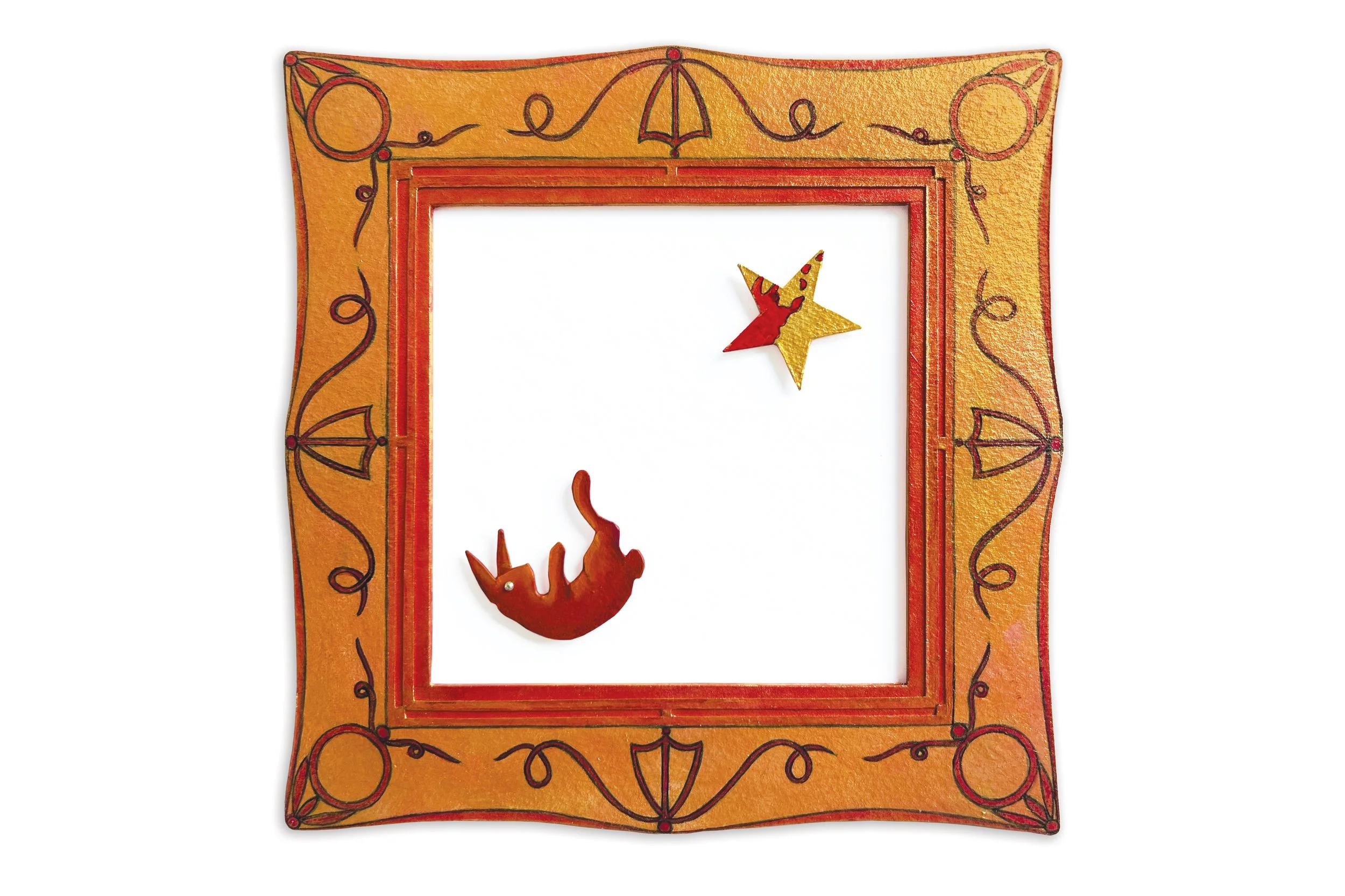 Factitious Frame (red rabbit, bleeding star)