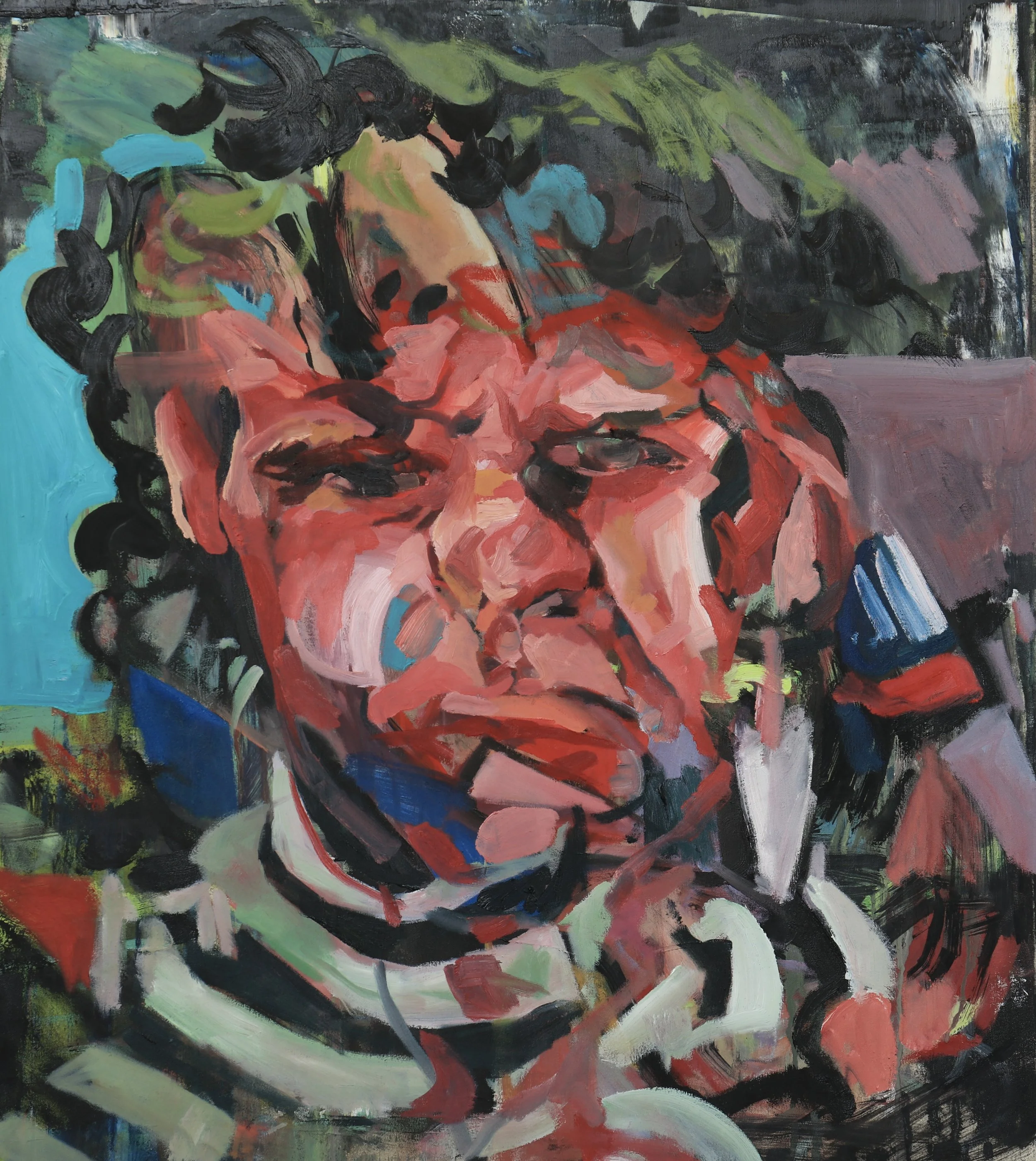 Chromatic Struggle,
91 x 81 cm,
Oil on Canvas,
2023