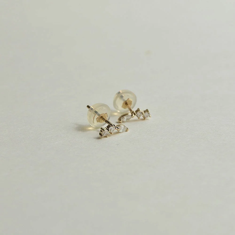 Solid Gold CZ Galaxy Stud — Harmony Jewelry & Co