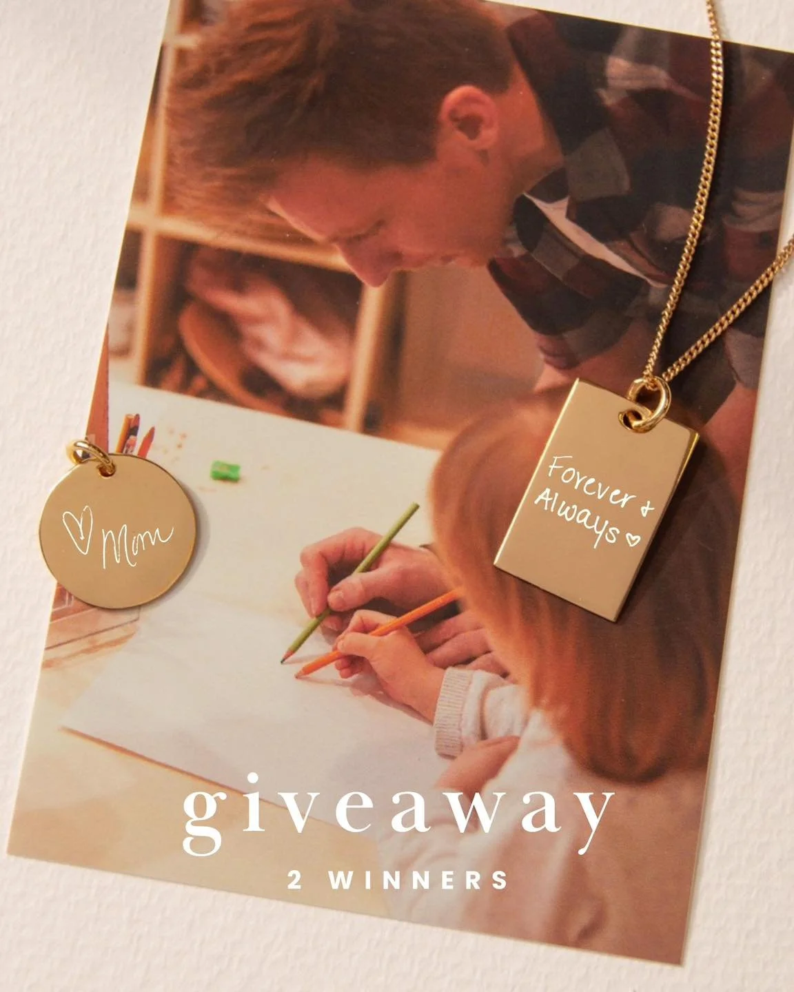 It&rsquo;s GIVEAWAY TIME! 🤍✨
We&rsquo;re so excited to announce that we&rsquo;re giving away a custom handwritten engraving for two lucky winners! As a brand, we love transforming meaningful words, notes, and handwriting into meaningful keepsakes. 

