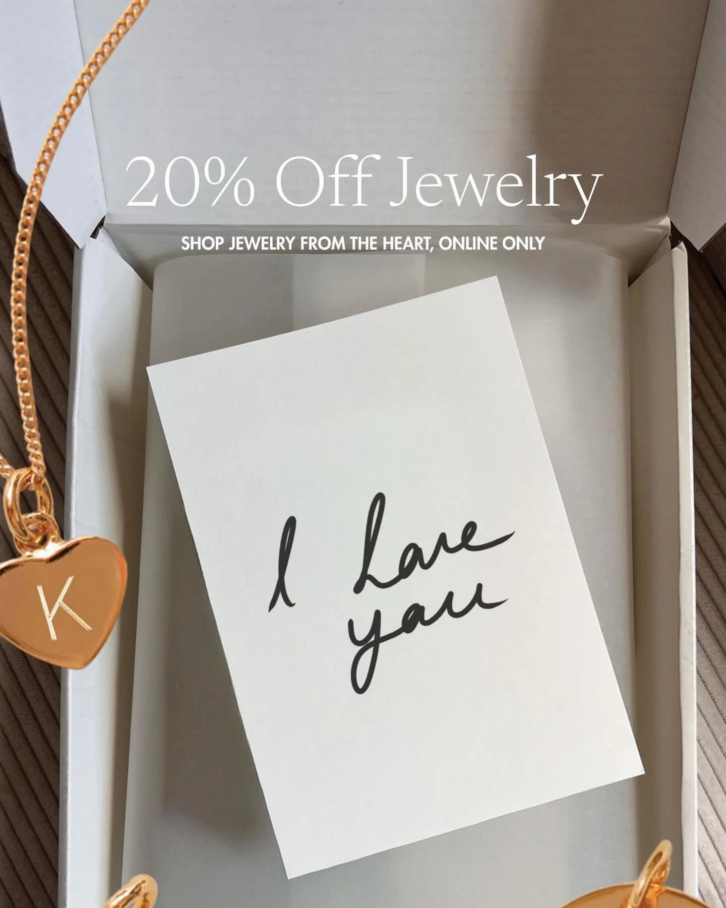 Our gift to you 💝 Shop 20% off online only this V-Day!