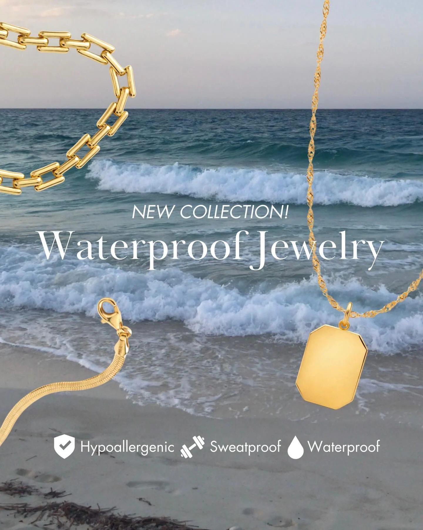 You asked, we listened 💧✨

Meet our NEW Waterproof Collection
Crafted with a durable stainless steel base, these are pieces you can shower in, sweat in, swim in, soak in hot tubs, and truly live in, all while staying beautifully hypoallergenic. Fini