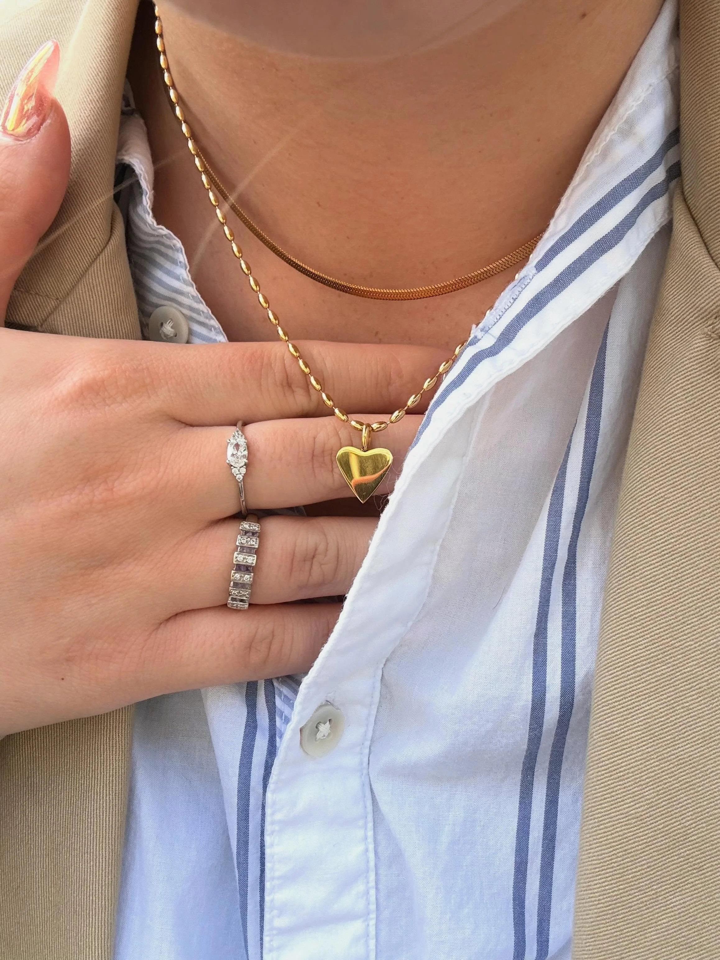 The stack you know and love now waterproof. Shop gold that can keep up with life with endless shine. 

#waterproofjewelry #customjewelry #personalizedjewelry