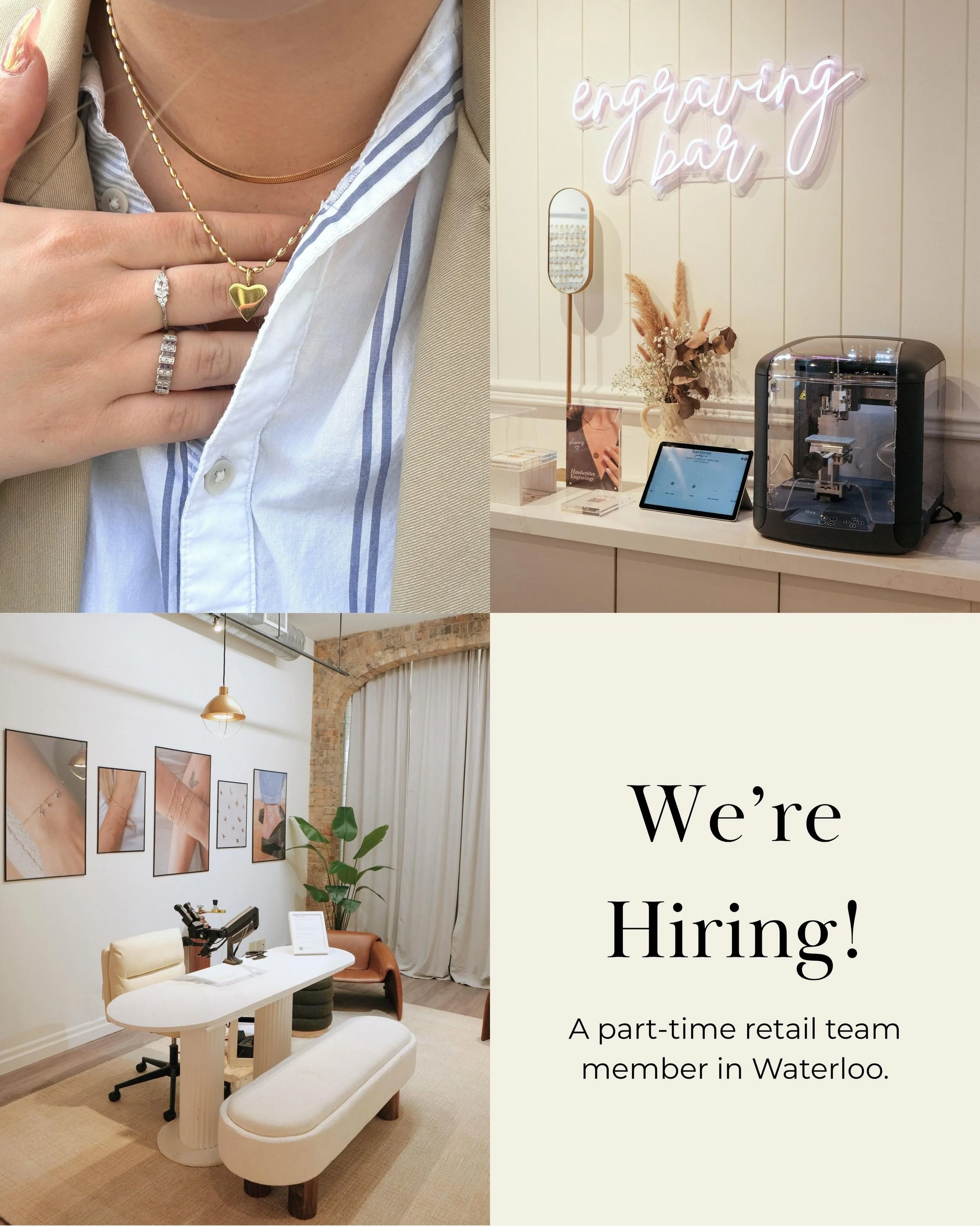 We are hiring! We are looking for a part-time team member to work in Waterloo. All applications can be sent to harmonysonyacs@gmail.com Come join our amazing sales team!
