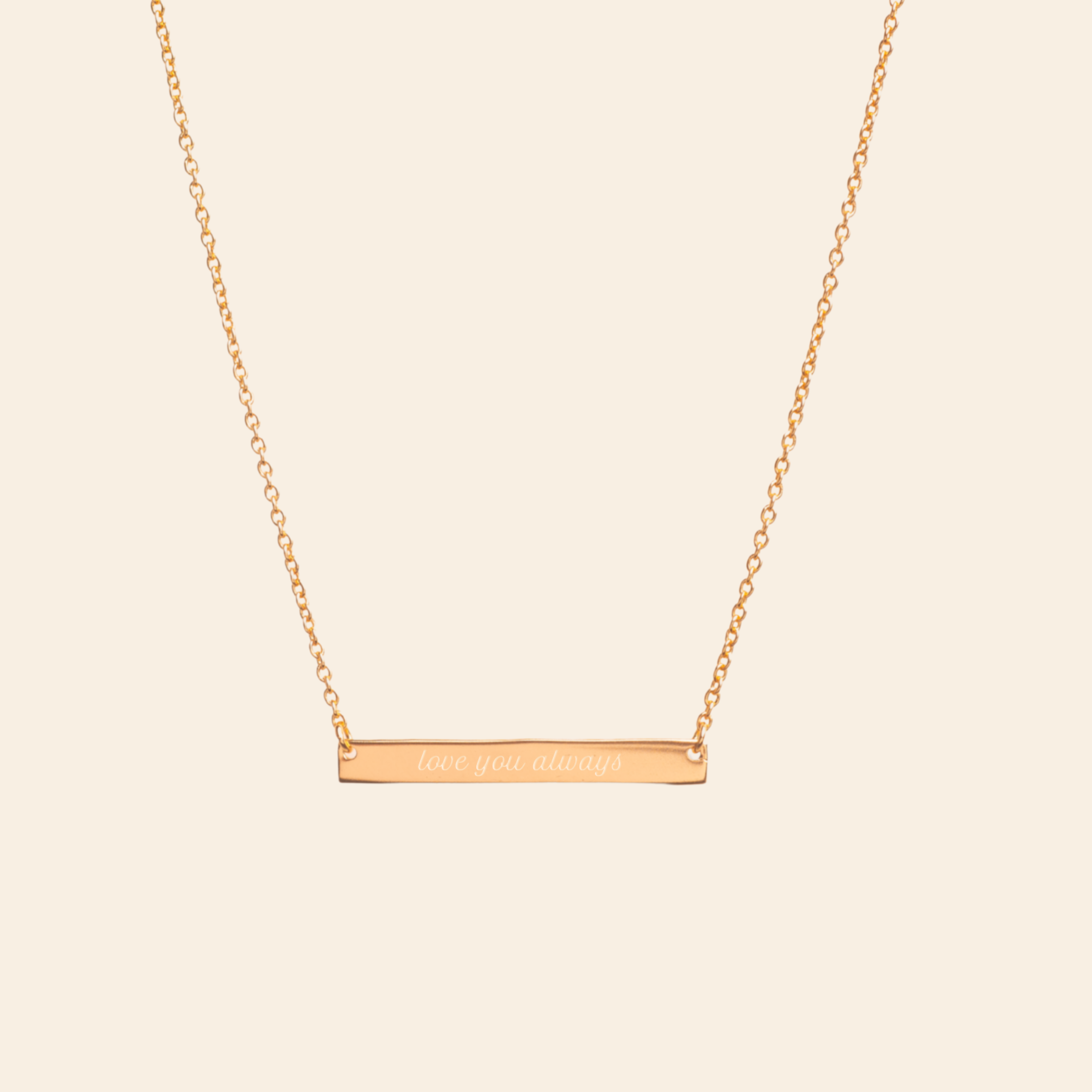 Engravable Bar Necklace