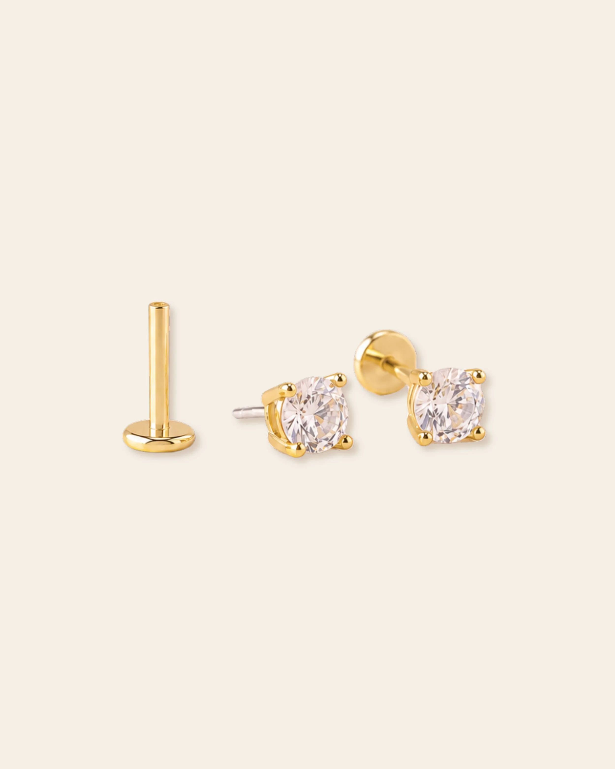 4mm Cz Bling Flat Back Stud