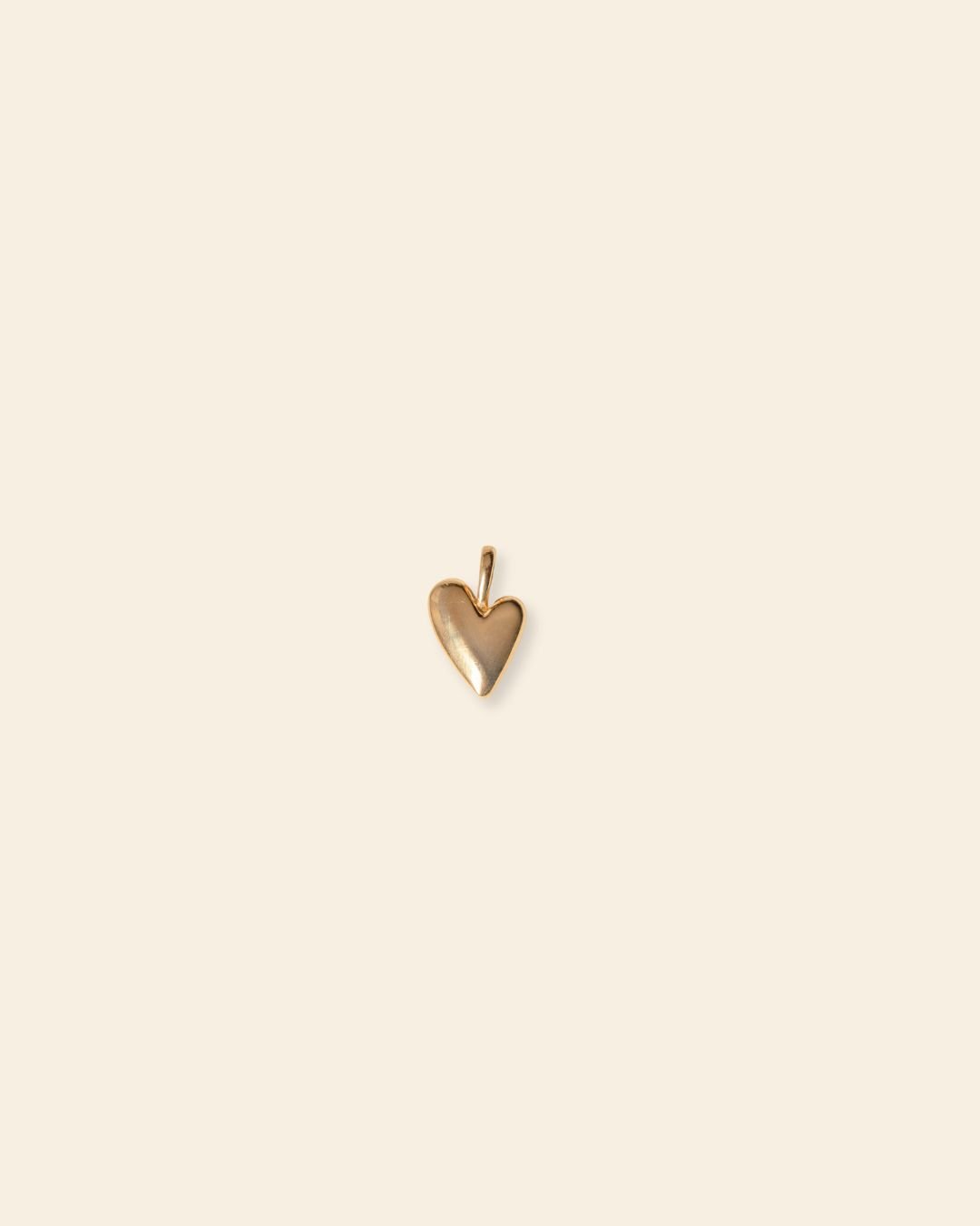 10k Solid Gold Organic Heart Pendant