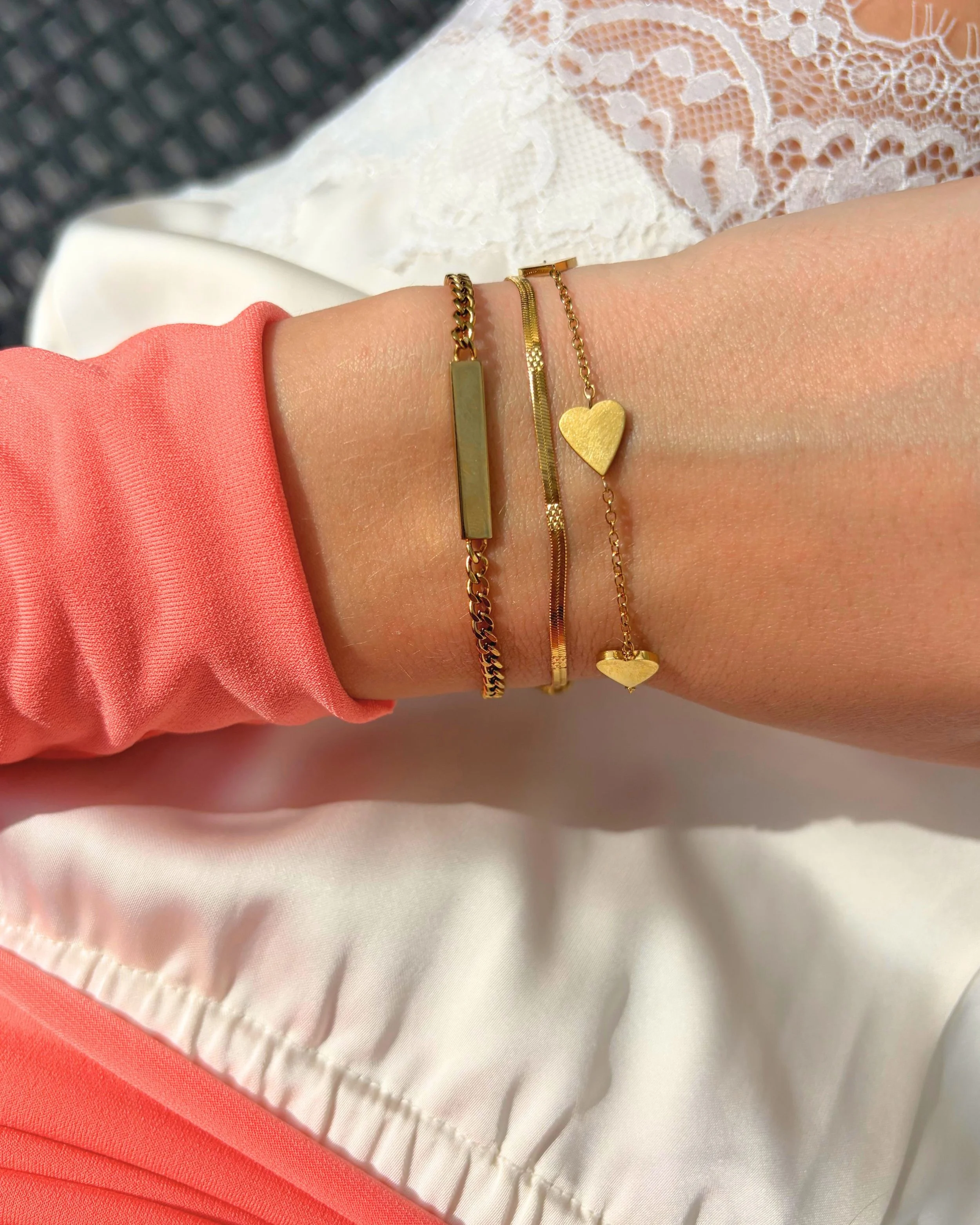 Waterproof Multi Heart Bracelet