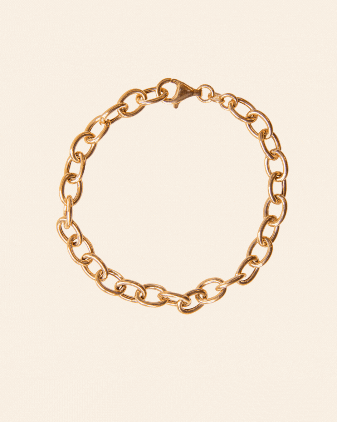 Custom Chunky Oval Charm Bracelet