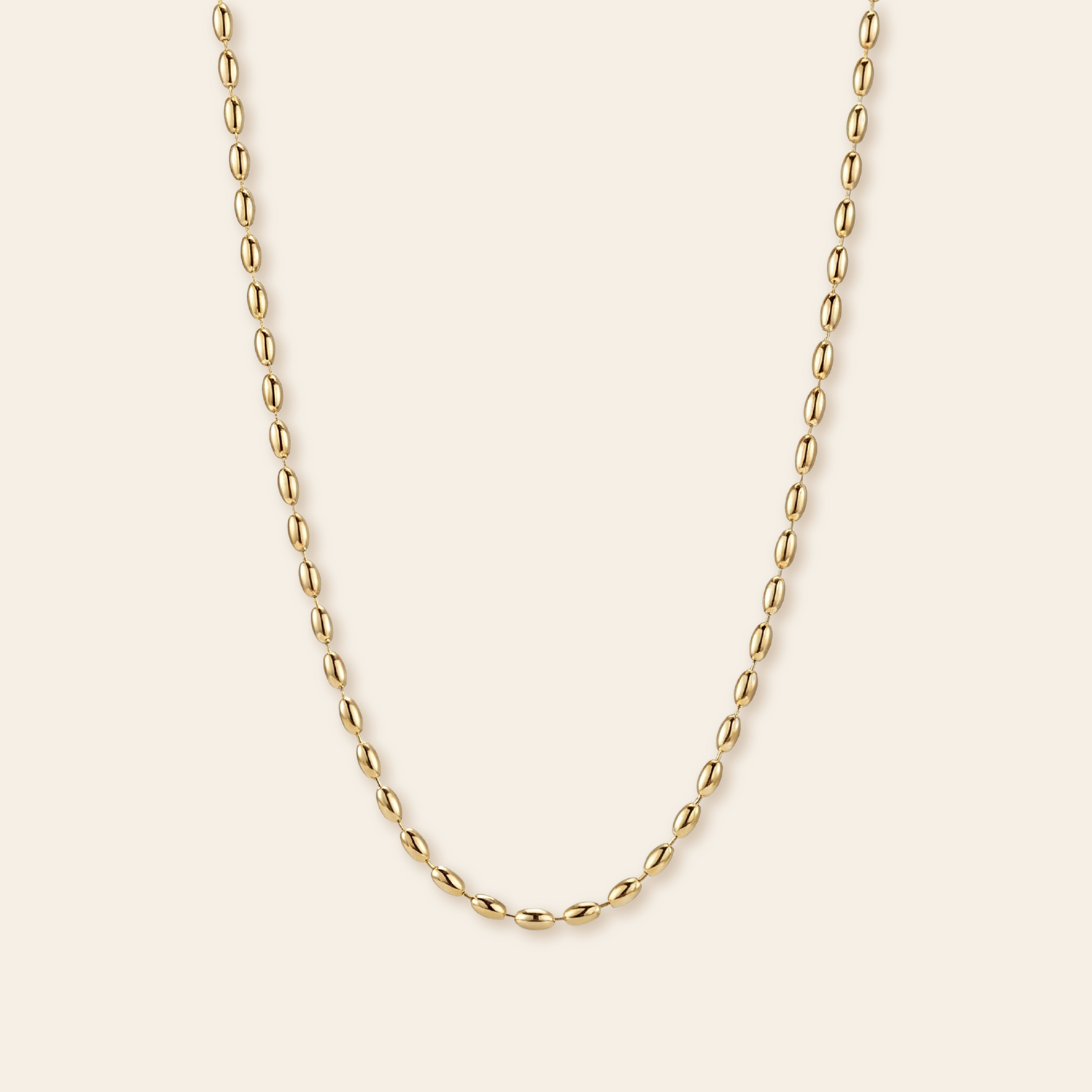 Waterproof Beaded Chain Necklace