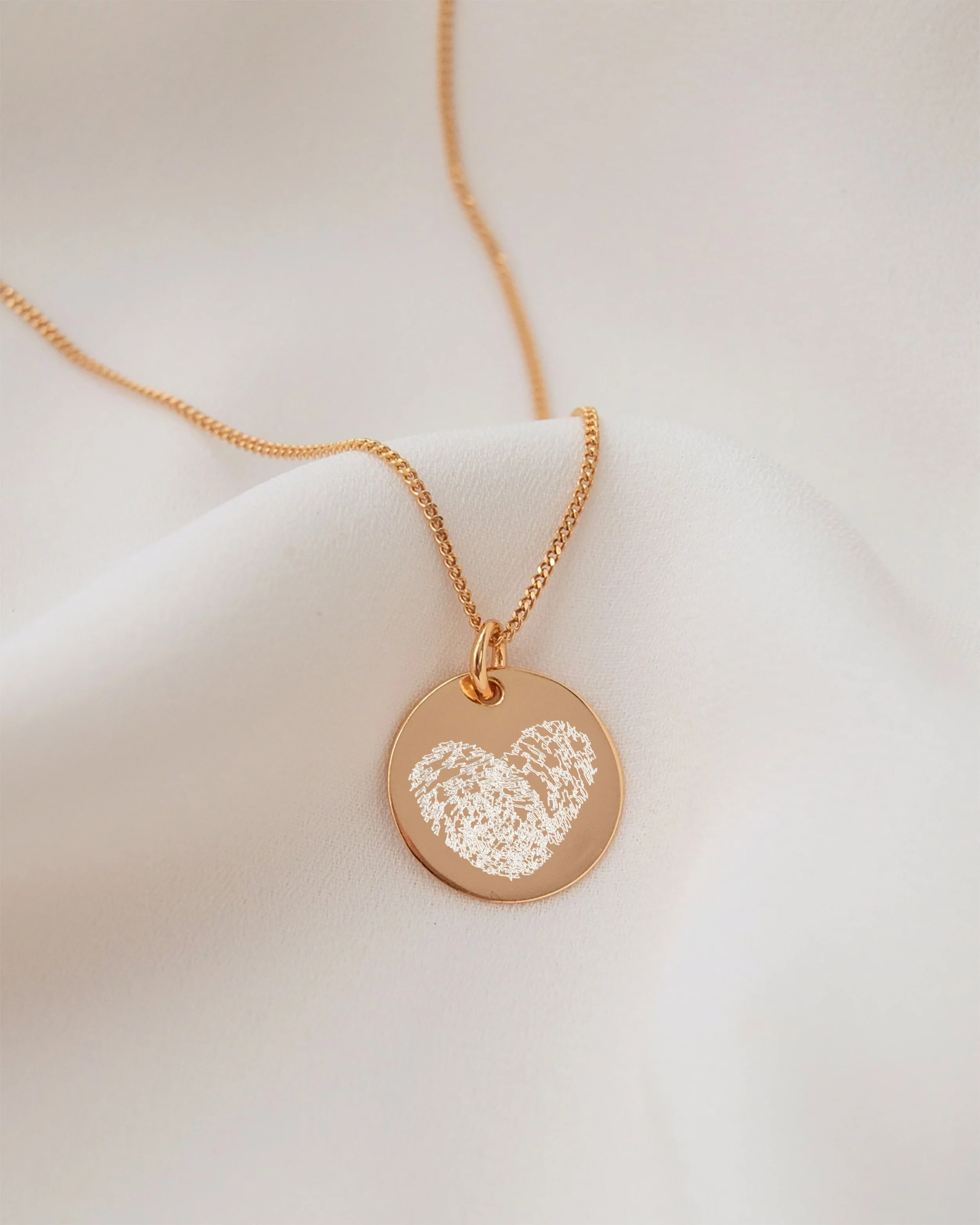 Custom Heart Fingerprint Necklace
