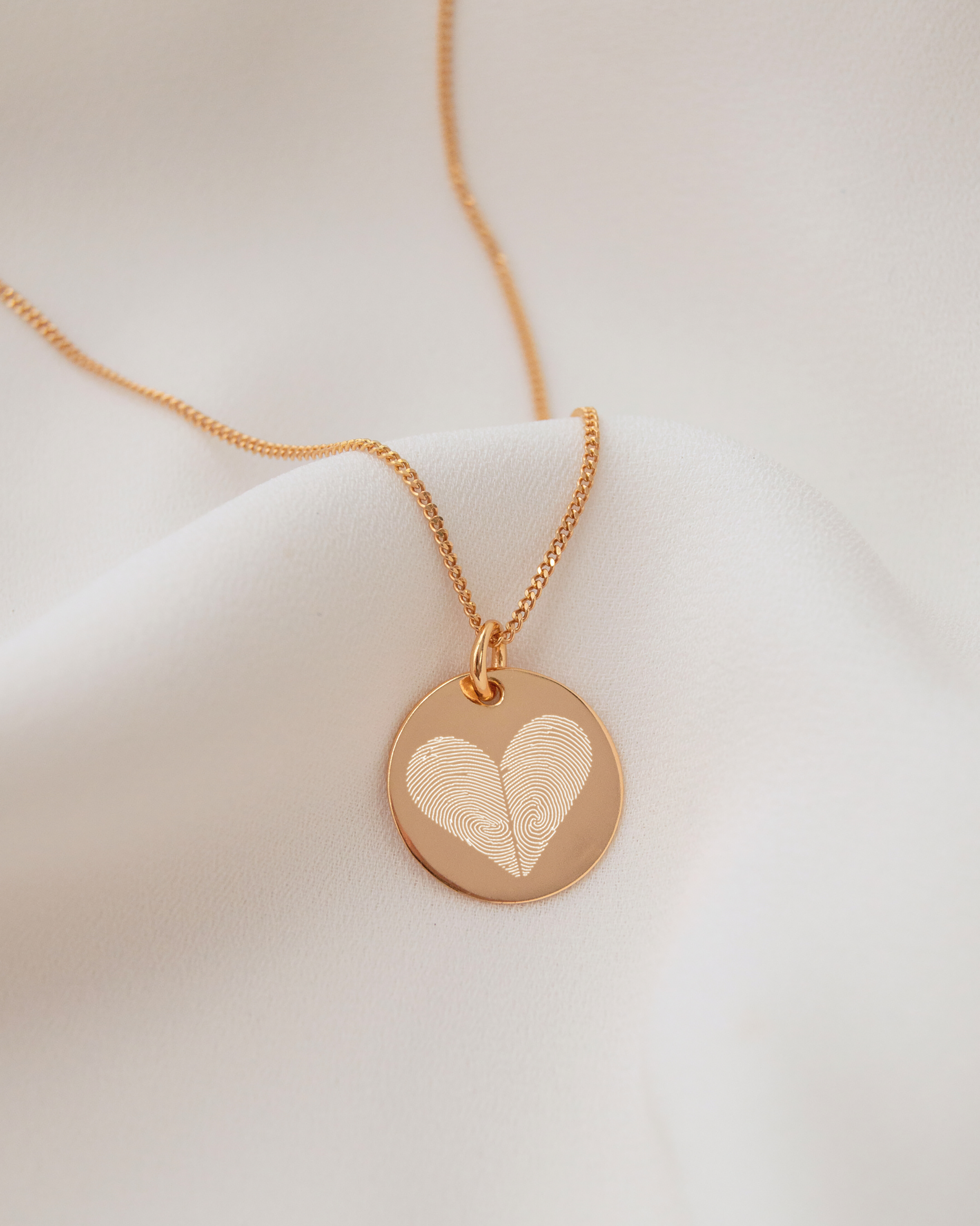 Custom Heart Fingerprint Necklace