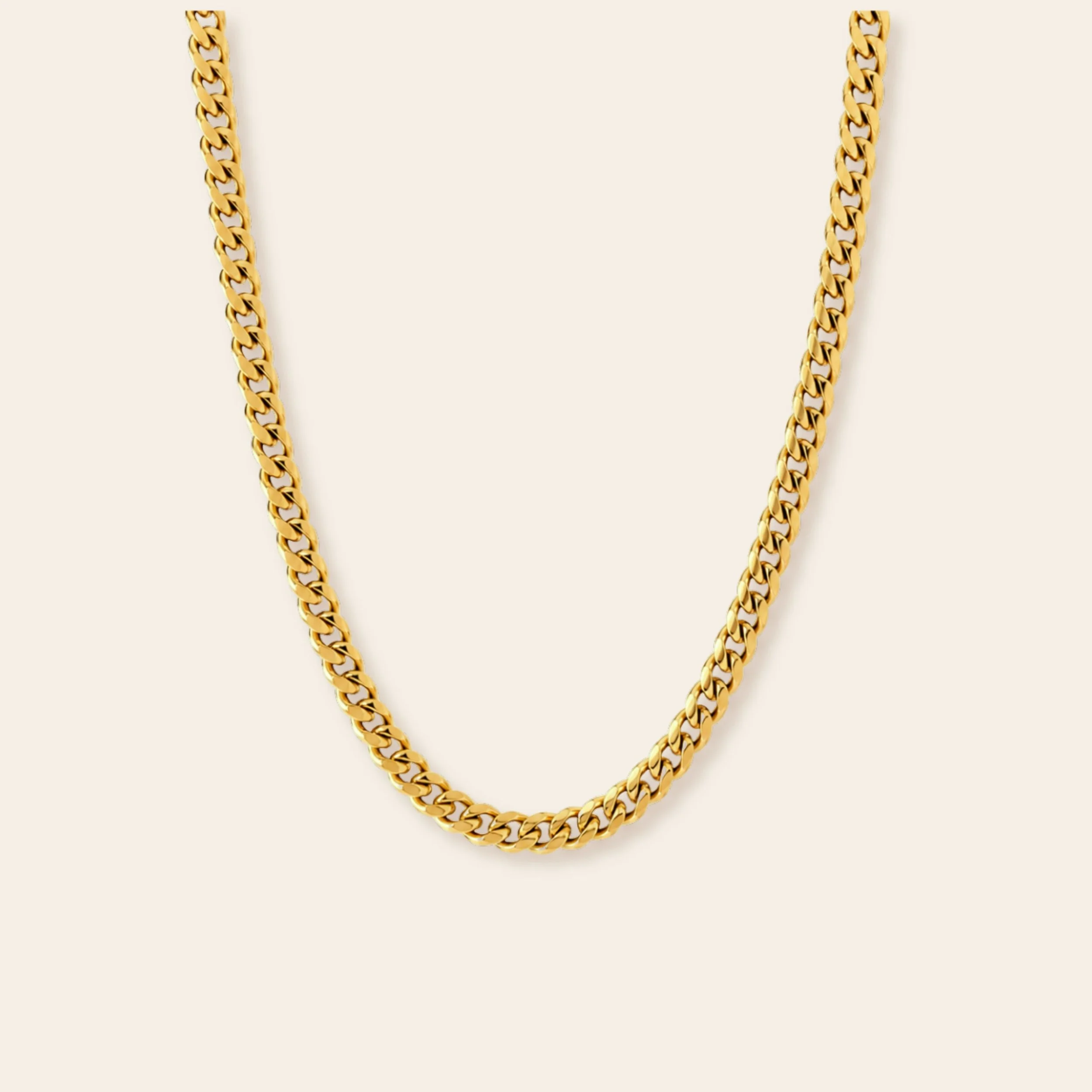 18k Stainless Steel Unisex Cuban Chain 6mm
