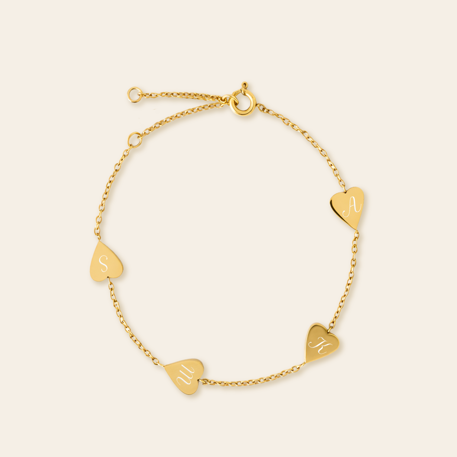 Custom Waterproof Multi Heart Bracelet