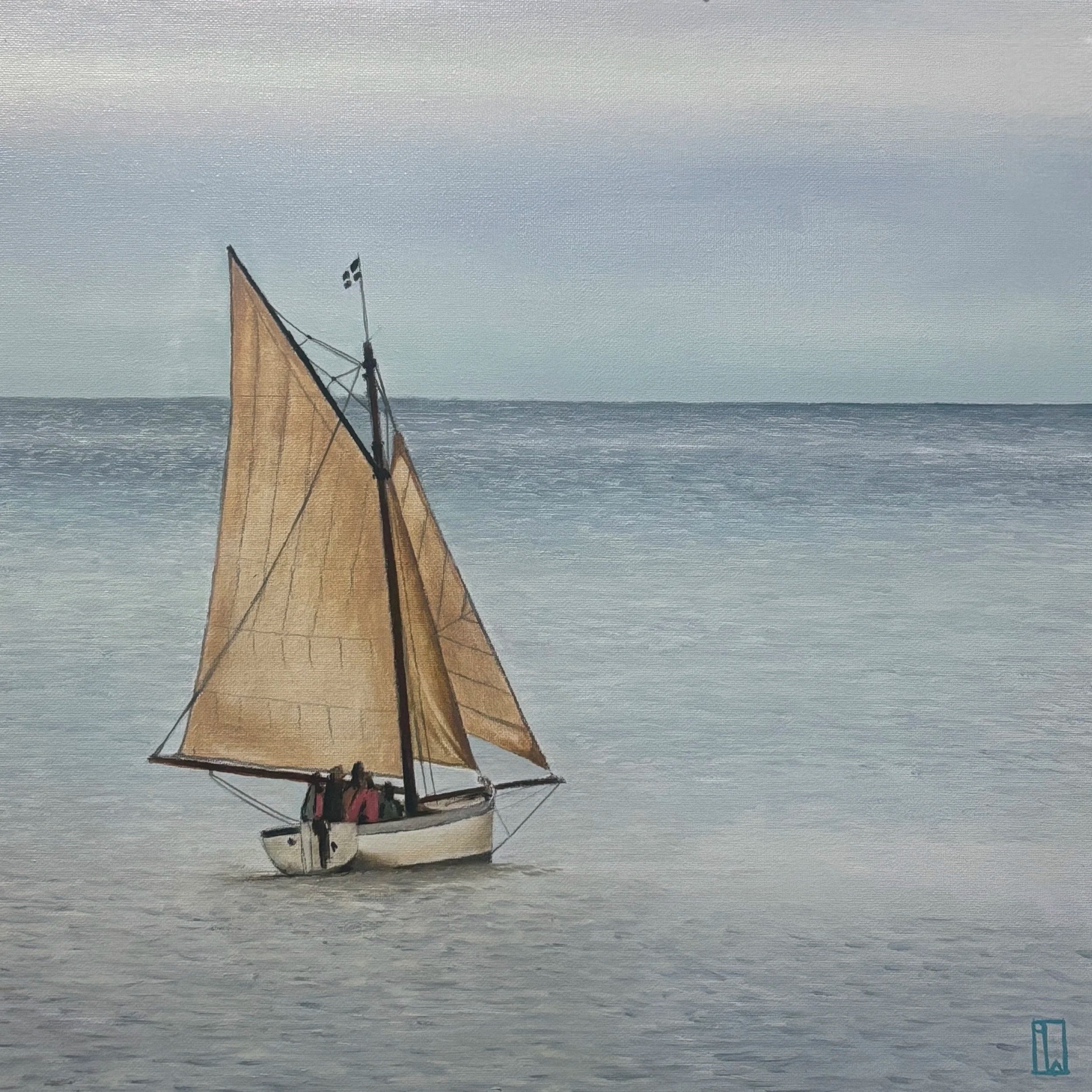 Sailing out of Mousehole, Sea, salt sail festival 2026. 30x30cm oil on canvas panel.
Available soon.