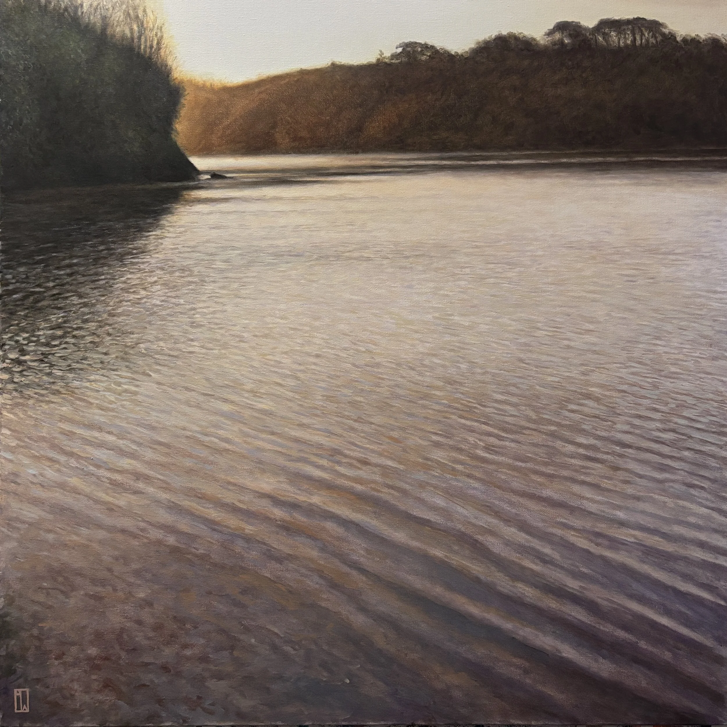 Spring dawn, St Anthony in Meneage, 2025 60x60cm, oil on canvas. £995.00