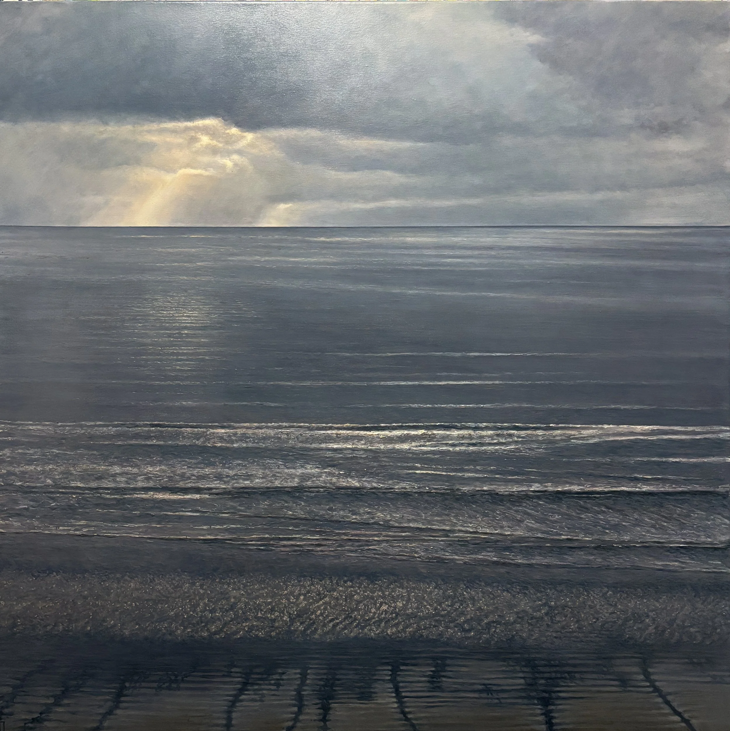 Low tide, Eastern green beach, Penzance. 2026
95x95cm, oil on canvas. Available soon.