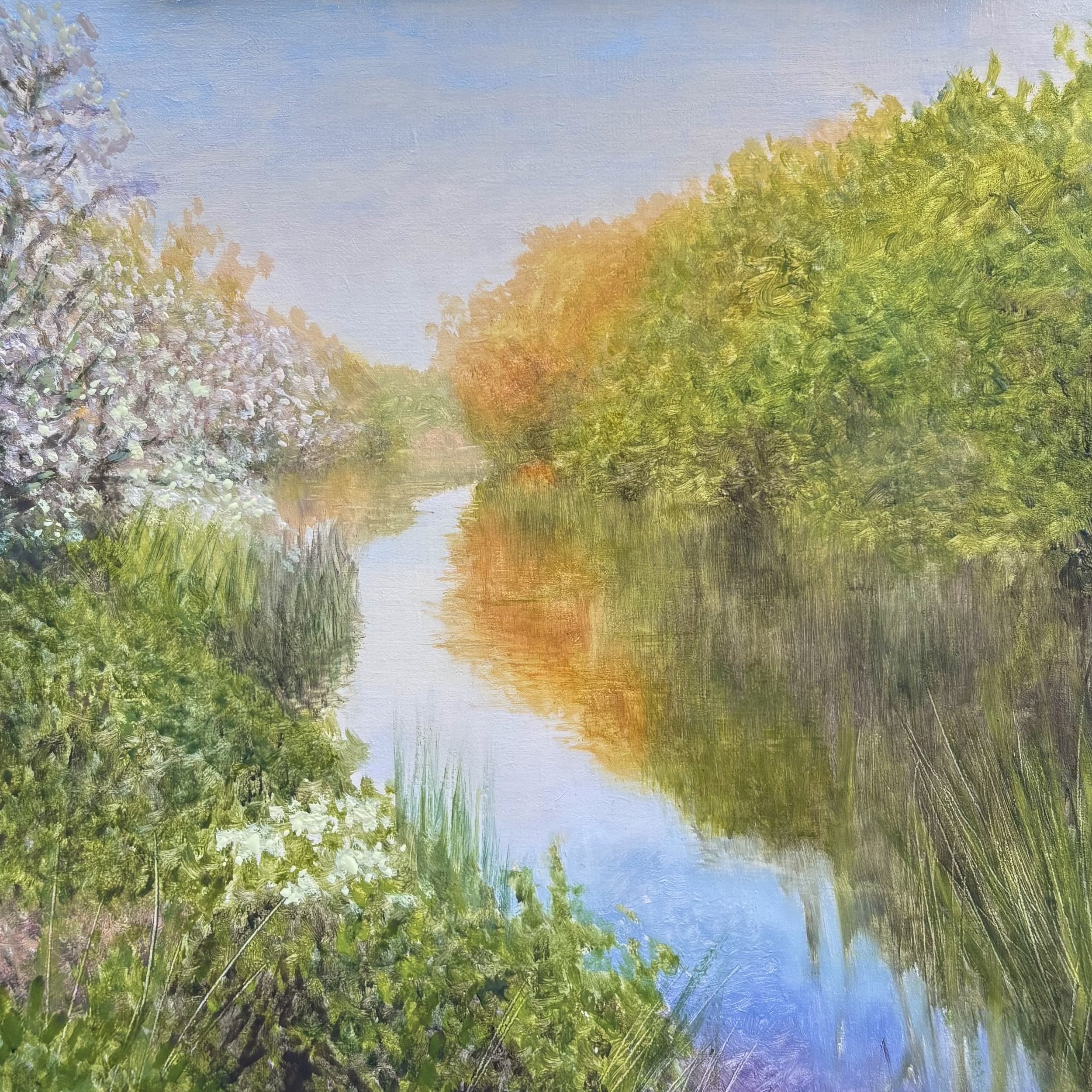 By Seven Meadows bridge, plein air study. 20x20cm oil on board. £225.00 🔴
