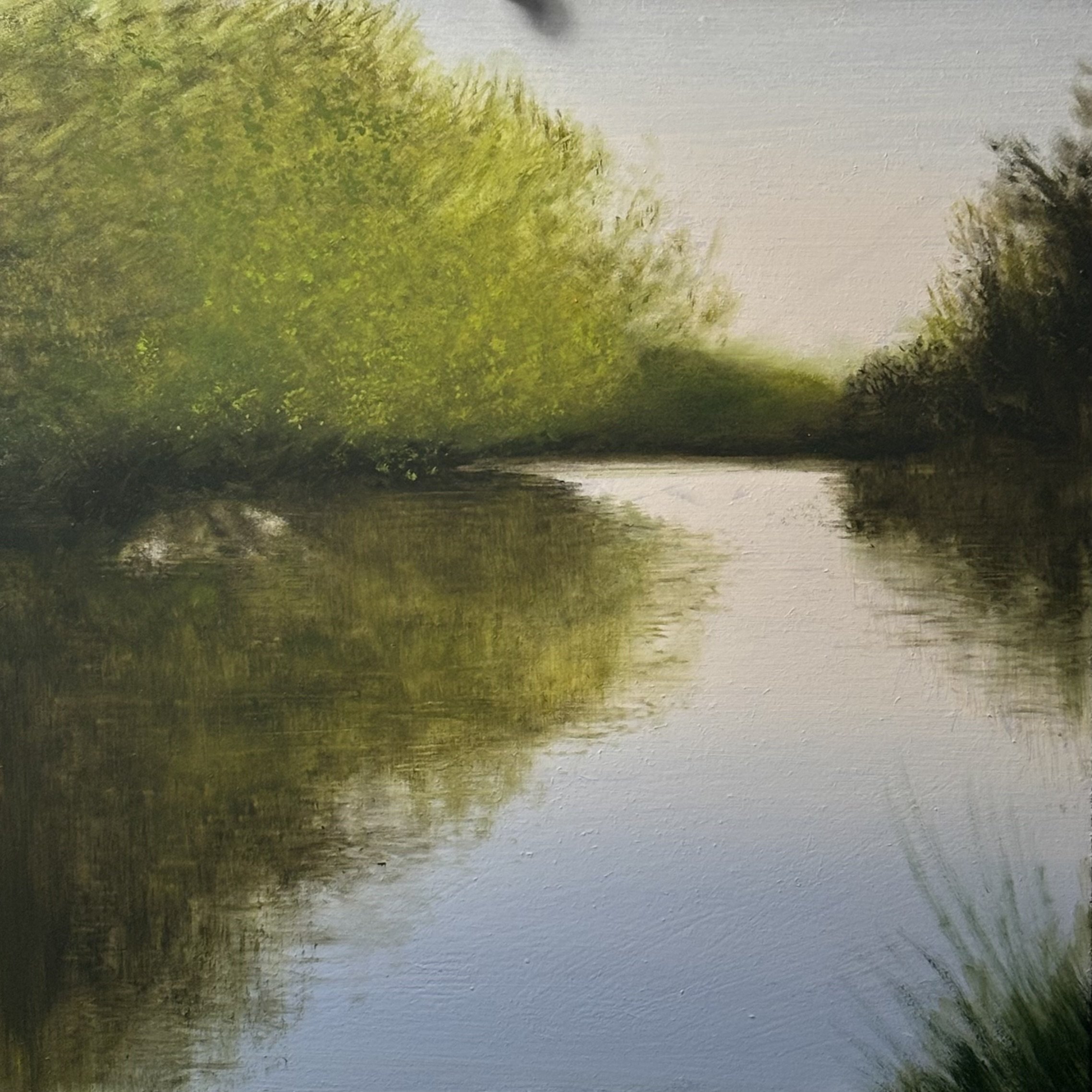 Avon in green, plein air study. 20x20cm oil on board.£225.00 🔴