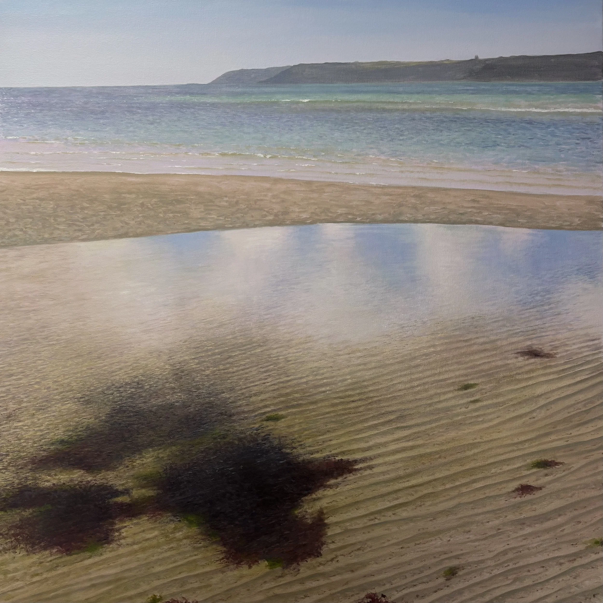 Low tide pool, Long Rock. 2025. 80x80cm oil on canvas, available soon.