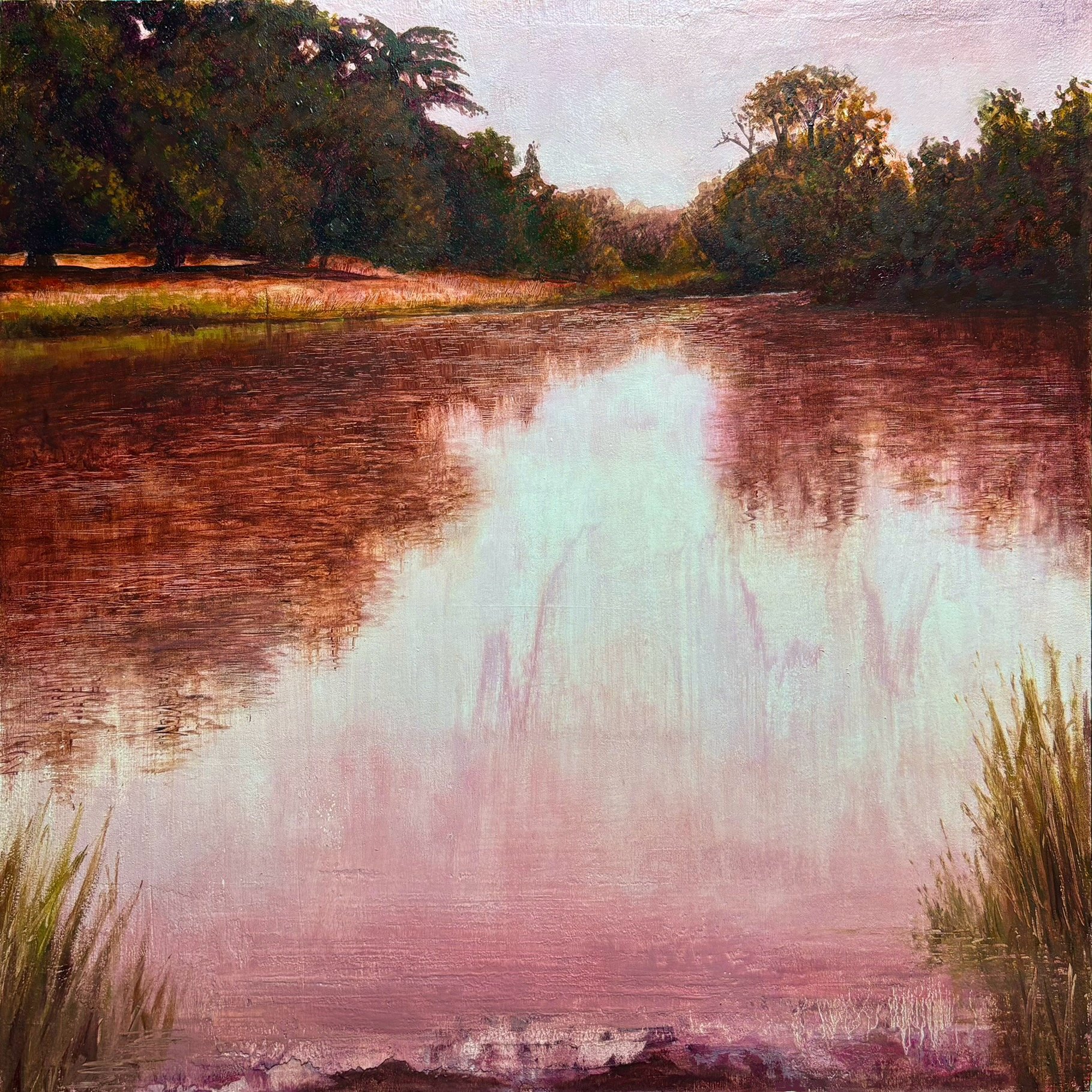 Charlecote revisited, 30x30cm oil on canvas. September 2024. £495.00