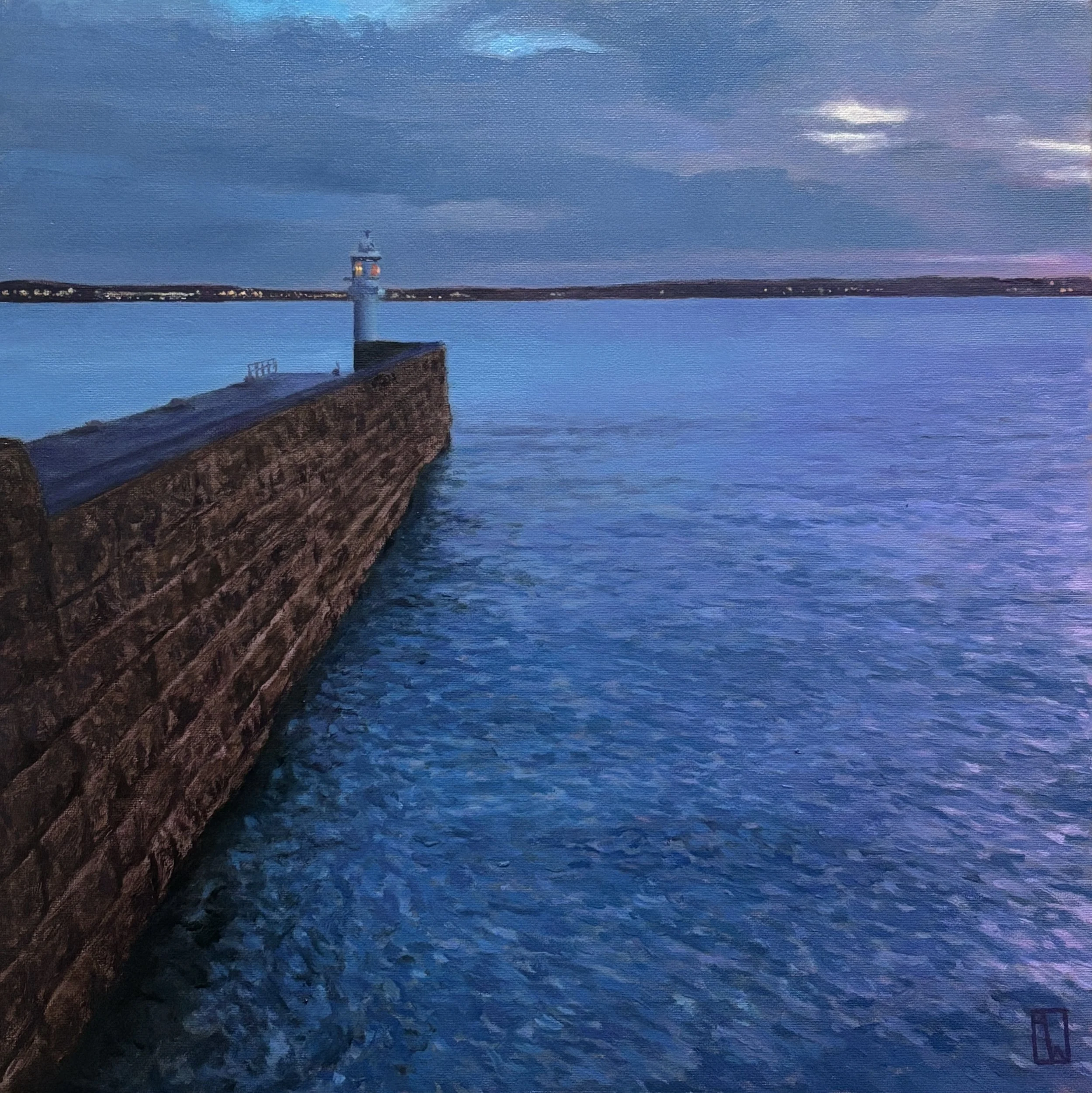 Penzance harbour lighthouse, south pier. 2026
30x30cm, oil on canvas panel.
Available soon.