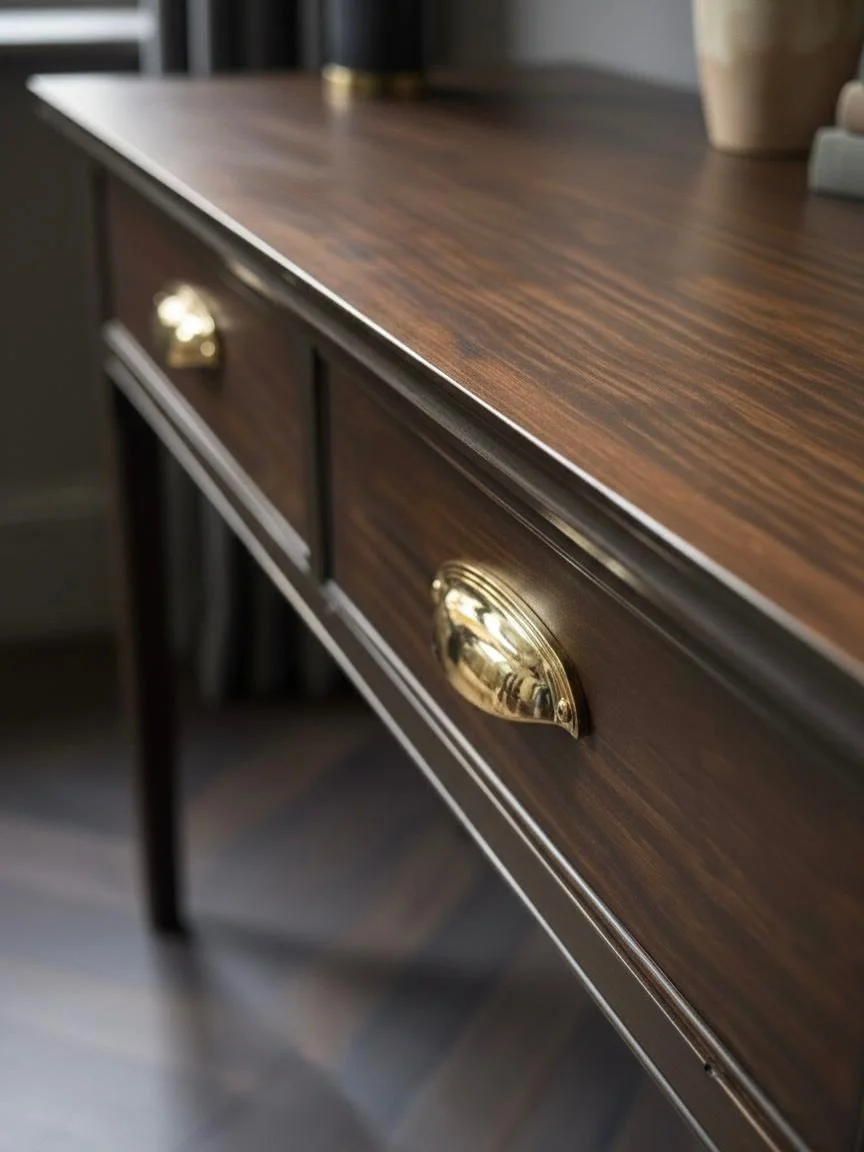 A pair of elegant, pine console units manufactured recently 🤎🤍. The first was to take pride of place in a classy traditional interior with its dark oak finish. The second  finished in more neutral tones to suit a calmer airy environment 🧘&zwj;♂️. 
