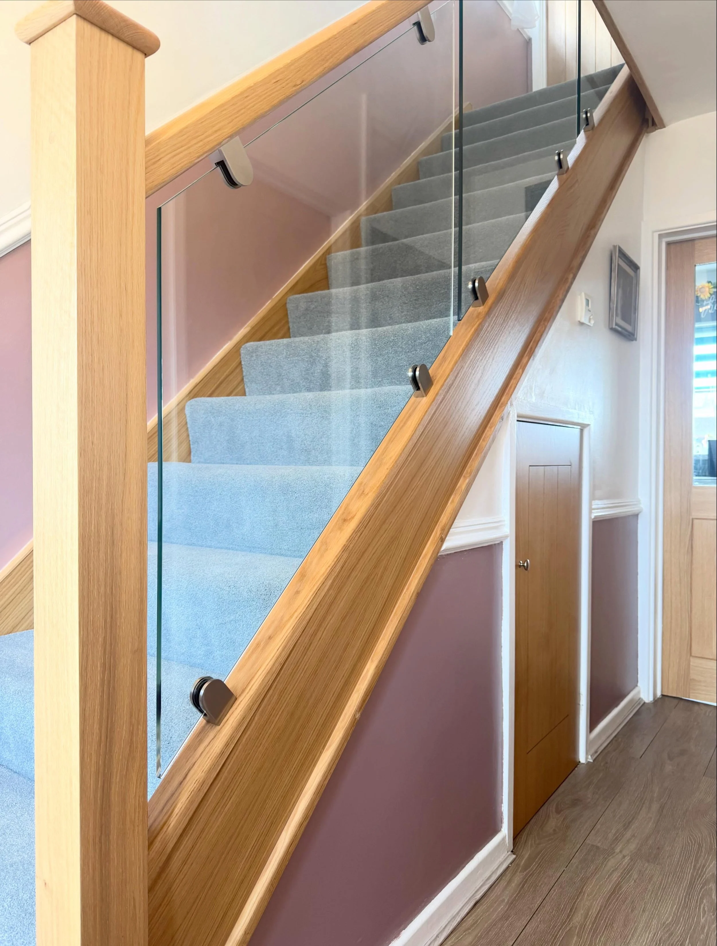 Ready to level up your home interior 📈?! A staircase conversion from @jwilsonjoineryhartlepool will take your tired original staircase to the next level &amp; have your visitors green with envy 🤩. @richard_burbidge solid oak stair parts finished in