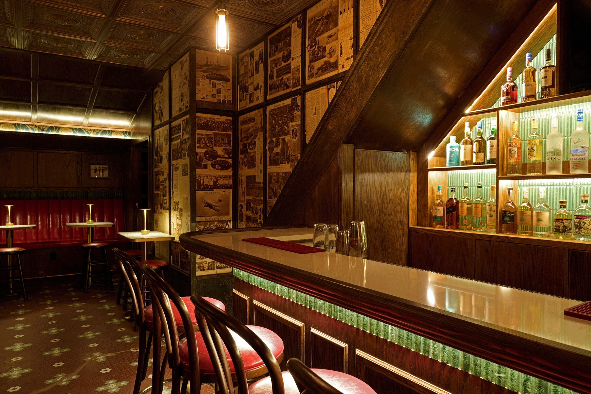 Interior of Finnerty's Speakeasy