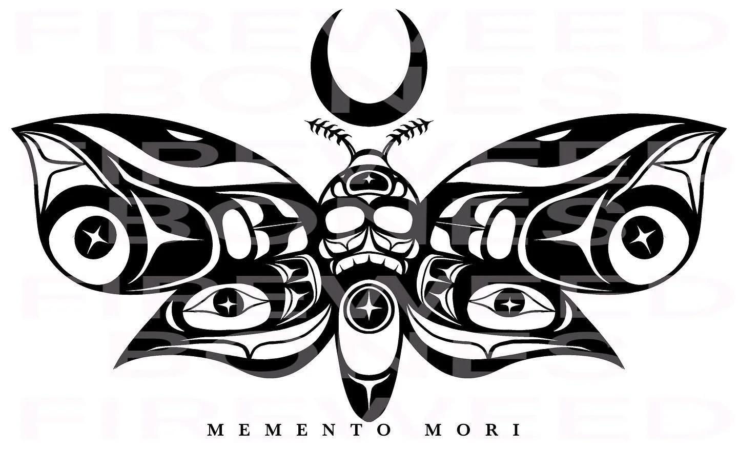 One of my new favourite designs, 

&ldquo;The death moth&rdquo; 

When you hear death, you think of it as a negative thing. But it can have multiple meanings. The moth was traditionally seen as an omen of death, but in turn it can mean rebirth after 