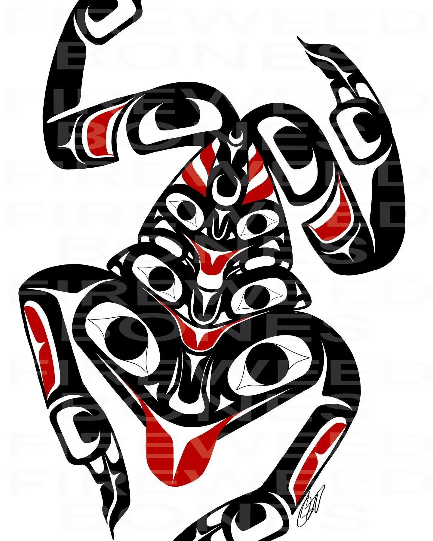 Recent frog tattoo commission! #northwestcoastart #indiginous