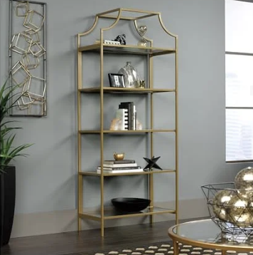 Satin Gold Lux Bookshelf