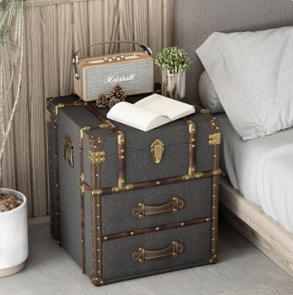 Vintage Storage Chest End Table